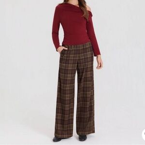 2 Plaid Pants for the Price of One! 
A New Day Brown Plaid + Green Plaid Bundle